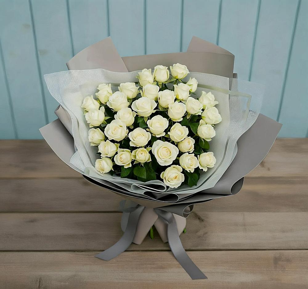 Букет Белоснежная нежность в Бахтеево