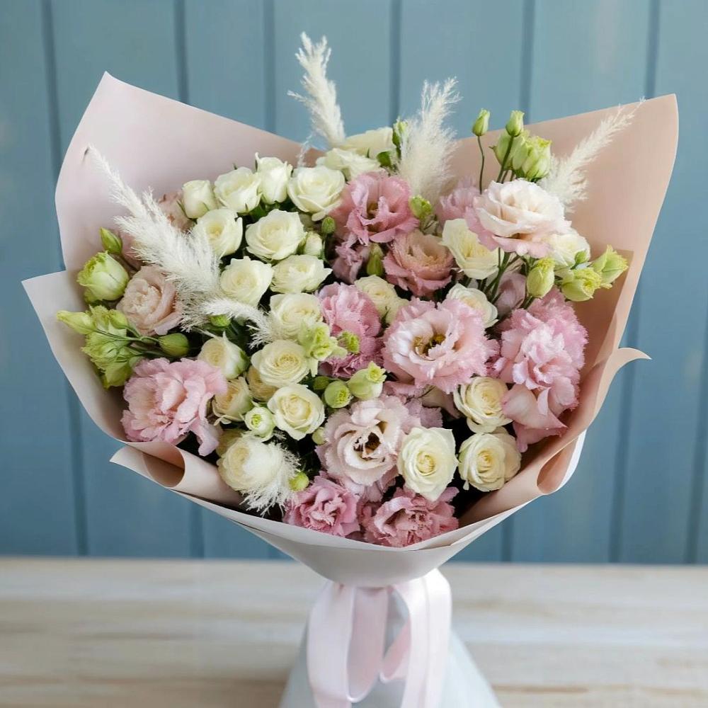 Букет цветов из: Альстромерии и Розы в Бахтеево