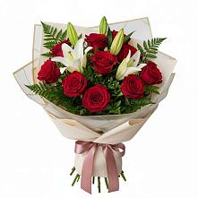 Букет цветов из:  Лилии и Розы в Бахтеево