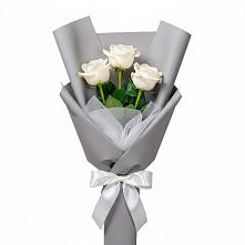 Букет 3 белые розы #REPLACE_PRED# Бахтеево