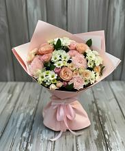Букет цветов из:  Гвоздики, Розы и Хризантемы в Бахтеево