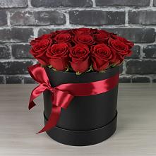 Цветочная композиция из Розы в шляпной коробке #REPLACE_PRED# Бахтеево