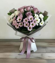 Букет цветов из:  Хризантемы и Розы в Бахтеево