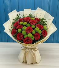 Букет цветов из:  Розы и Хризантемы в Бахтеево