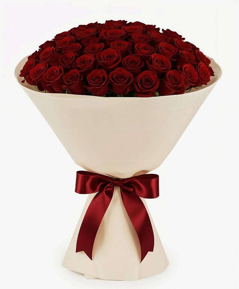 Букет 101 Бордовая роза Блэк Бакарра в Бахтеево