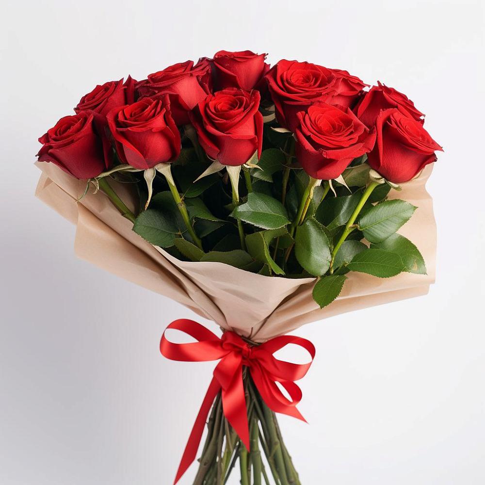 Букет 11 Красных роз Эдлесс Лав в Бахтеево