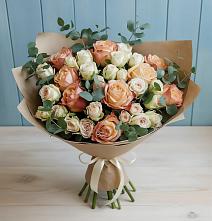 Букет цветов из:  Альстромерии и Розы в Бахтеево