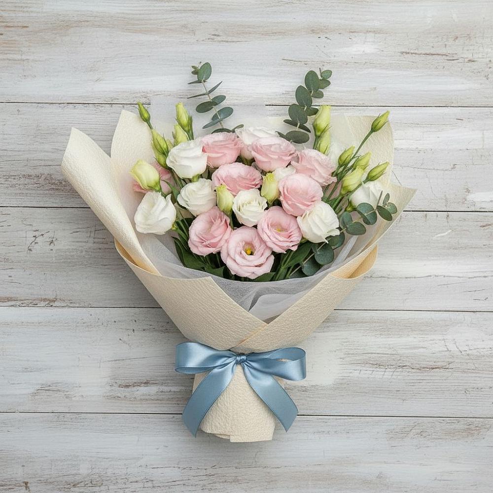 Букет цветов из: Лизиантусы в Бахтеево